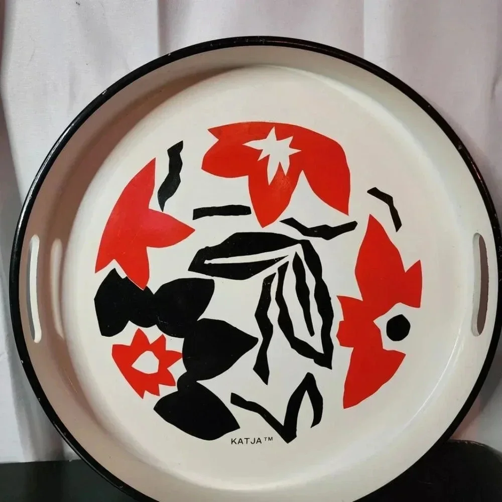 Vintage Katja House design for Gailstyn-Sutton Towele Co serving tray Retro 80s